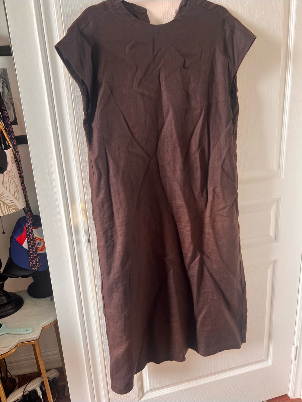 Muji Chocolate Brown Midi Shift Dress